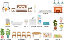 Купить Комплект Фигурных Элементов Квартира. Предмет мебелировки. в Беларуси от 154.00 BYN Купить Комплект Фигурных Элементов Квартира. Предмет мебелировки. в Беларуси от 154.00 BYN