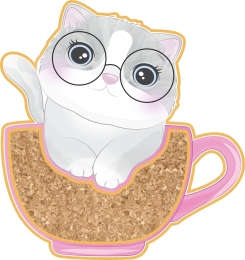 Купить Мемо-борд Кот в чашке 350*370 мм в Беларуси от 17.00 BYN