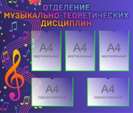 Купить Стенд Отделение музыкально-теоритических дисциплин  1000*850мм в Беларуси от 164.50 BYN
