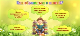 Купить Стенд Как обращаться с книгой 980*440мм в Беларуси от 71.00 BYN