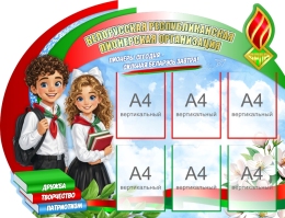 Купить Стенд ОО БРПО (Белорусская республиканская пионерская организация) 1300х1000 мм в Беларуси от 273.40 BYN