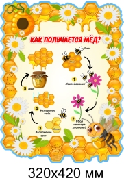 Купить Стенд Как получается мед? 320х420 мм в Беларуси от 26.00 BYN Купить Стенд Как получается мед? 320х420 мм в Беларуси от 26.00 BYN