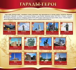 Купить Стенд Гарады-героі на беларускай мове 1300*1200 мм в Беларуси от 275.00 BYN Купить Стенд Гарады-героі на беларускай мове 1300*1200 мм в Беларуси от 275.00 BYN