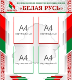 Купить Стенд РОО Белая Русь 820х900 мм в Беларуси от 145.60 BYN Купить Стенд РОО Белая Русь 820х900 мм в Беларуси от 145.60 BYN