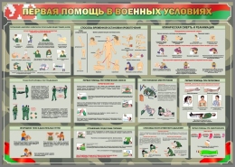 Купить Стенд Первая помощь в военных условиях 1400*1000 мм в Беларуси от 242.00 BYN Купить Стенд Первая помощь в военных условиях 1400*1000 мм в Беларуси от 242.00 BYN