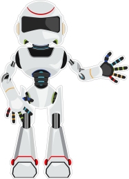 Купить Стенд фигурный элемент Робот №1 для кабинета информатики 720*1000мм в Беларуси от 139.00 BYN