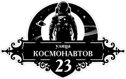 Купить Табличка Номер дома и название улицы с космонавтом 600*380 мм в Беларуси от 43.00 BYN Купить Табличка Номер дома и название улицы с космонавтом 600*380 мм в Беларуси от 43.00 BYN