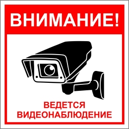 Купить Табличка Ведётся видеонаблюдение 150х150 мм в Беларуси от 4.00 BYN