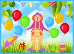 Купить Баннер Клоун с шарами в Беларуси от 24.00 BYN