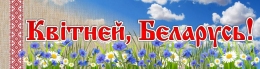 Купить Баннер Квiтней, Беларусь! с васильками в Беларуси от 24.00 BYN