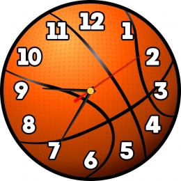 Купить Часы для кабинета физкультуры с баскетбольным мячом 250*250 мм в Беларуси от 28.50 BYN