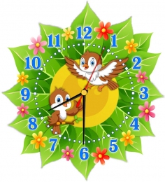Купить Часы настенные кварцевые в стиле группы Воробушек 270*300 мм в Беларуси от 18.00 BYN