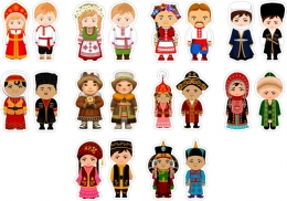 Купить Комплект фигурных элементов мужчин и женщин в национальных костюмах в Беларуси от 40.00 BYN