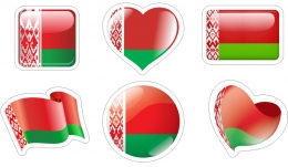 Купить Комплект наклеек флаг Беларуси 140*140 мм в Беларуси от 2.00 BYN
