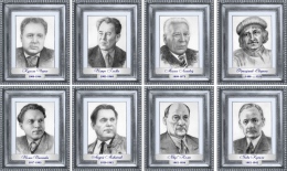 Купить Комплект стендов портретов Белорусских писателей в серебристых тонах 350*430 мм в Беларуси от 187.00 BYN