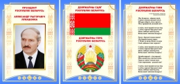 Купить Композиция Национальная символика на белорусском языке в синих тонах 680*300 мм в Беларуси от 34.00 BYN