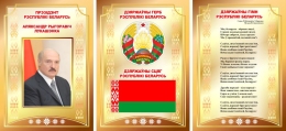 Купить Композиция Национальная символика в золотистых тонах на белорусском языке 630*300 мм в Беларуси от 30.00 BYN