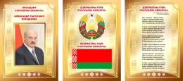 Купить Композиция Национальная символика в золотистых тонах на белорусском языке 900*420 мм в Беларуси от 61.00 BYN