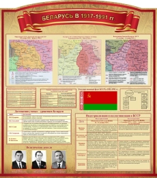 Купить Стенд Беларусь в 1917-1991 гг. 1000*1130 мм в Беларуси от 199.00 BYN