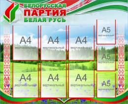 Купить Стенд Белорусская партия Белая Русь 1100*900 мм в Беларуси от 186.10 BYN