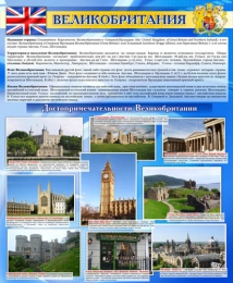 Купить Стенд Достопримечательности Великобритании 700*850 мм в Беларуси от 95.00 BYN