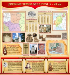Купить Стенд Древние земли Беларуси IX-XII вв 1000*1080 мм в Беларуси от 187.00 BYN