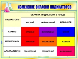 Купить Стенд Изменение окраски индикаторов в салатовых тонах 650*500 мм в Беларуси от 52.00 BYN
