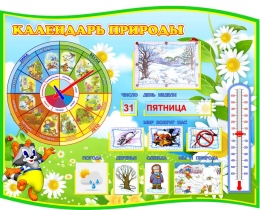 Купить Стенд Календарь природы для группы Улыбка 800*630 мм в Беларуси от 122.50 BYN