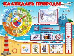 Купить Стенд Календарь природы группа Чайка 800*600 мм в Беларуси от 106.60 BYN