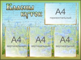 Купить Стенд Класны куток с васильками в оливковых тонах на белорусском языке 800*600 мм в Беларуси от 88.60 BYN