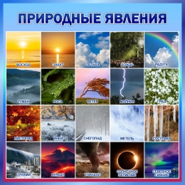 Купить Стенд природные явления в синих тонах 570*570 мм в Беларуси от 50.00 BYN