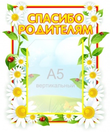 Купить Стенд Спасибо родителям для группы Ромашка с карманом А5 310*360 мм. в Беларуси от 21.90 BYN