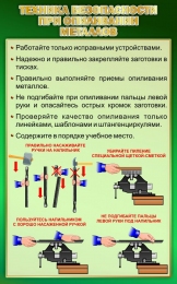 Купить Стенд Техника безопасности при опиливании металлов 500*800 мм в Беларуси от 59.00 BYN