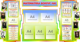 Купить Стенд в кабинет Математики Математика вокруг нас  1800*995мм в Беларуси от 326.30 BYN