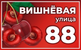 Купить Табличка на дом улица Вишневая 620*380 мм в Беларуси от 38.00 BYN