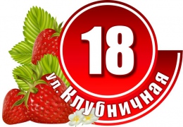 Купить Табличка Номер дома и название улицы в красных тонах с клубникой 530х380 в Беларуси от 33.00 BYN