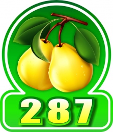 Купить Табличка Номер дома  в зеленых тонах с грушами 350х300 в Беларуси от 20.00 BYN