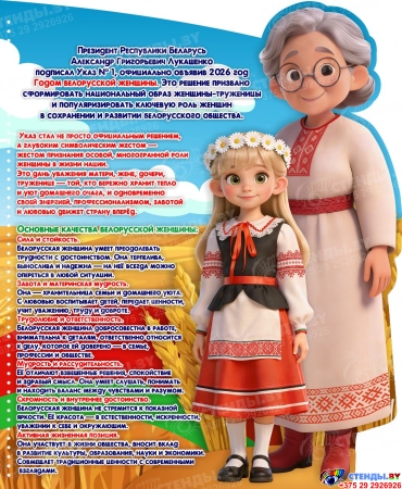 Стенд ширма 2026 Год белорусской женщины 1060*460 Изображение #3