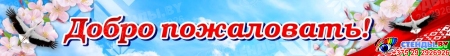 Баннер Добро пожаловать! в голуюых тонах
