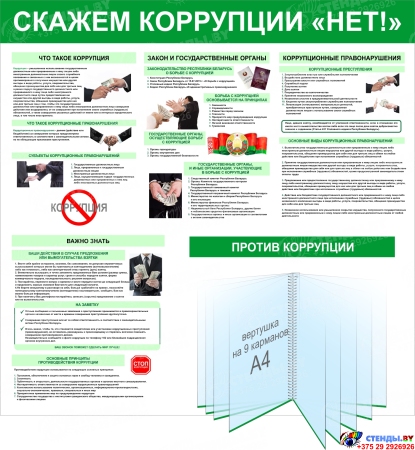 Стенд Скажем коррупции НЕТ! 1000*1000 мм