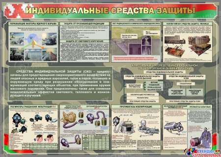 Стенд Индивидуальные средства защиты 1400*1000 мм