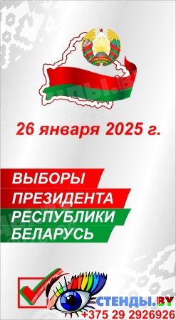 Стенд Выборы Президента Республики Беларусь 560*1020 мм