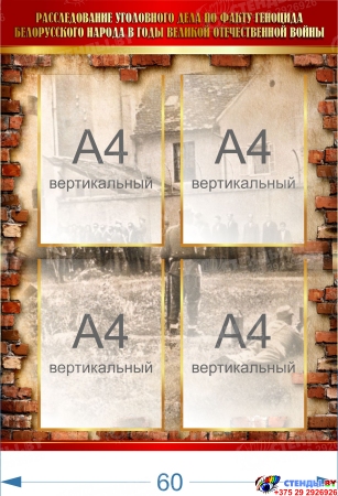 Стендовая композиция по Геноциду Память и боль белорусской земли 2700*1200 мм Изображение #4