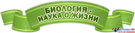 Стендовая композиция в кабинет биологии Биология - наука о жизни в салатовых тонах 4350*1720 мм Изображение #2