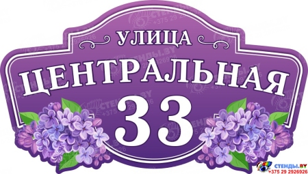 Табличка Номер дома и название улицы 600*340мм