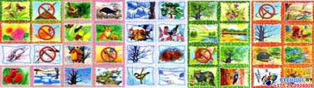 Стенд фигурный Календарь Природы, развивающий в группу Семицветик 800*650мм Изображение #3