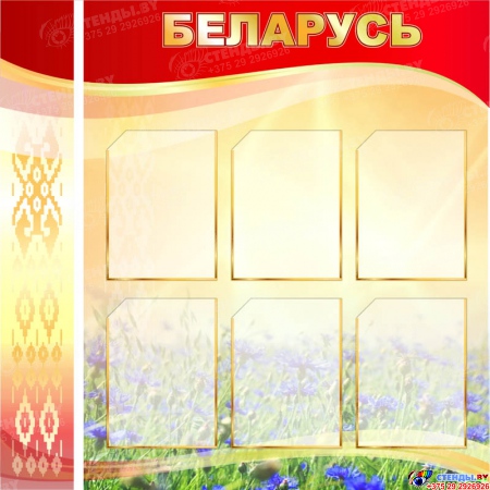 Композиция стендов Беларусь сегодня золотисто-красный 1000*2300 мм Изображение #2