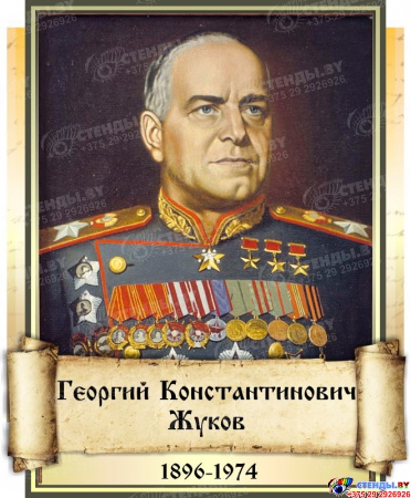 Комплект стендов портретов Великие Русские Полководцы в золотистых тонах  330*400 мм Изображение #2
