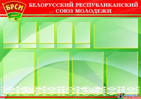 Стенд  БРСМ Белорусский республиканский союз молодежи 1000*700 мм