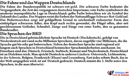 Стенд  Информационный в кабинет немецкого языка желто-зеленый 1500*700мм Изображение #6